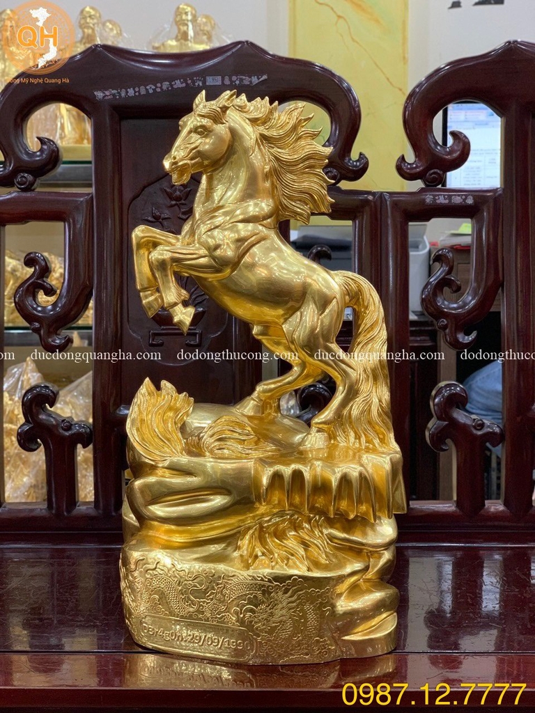 TƯỢNG NGỰA THẾP VÀNG 9999 CAO CẤP