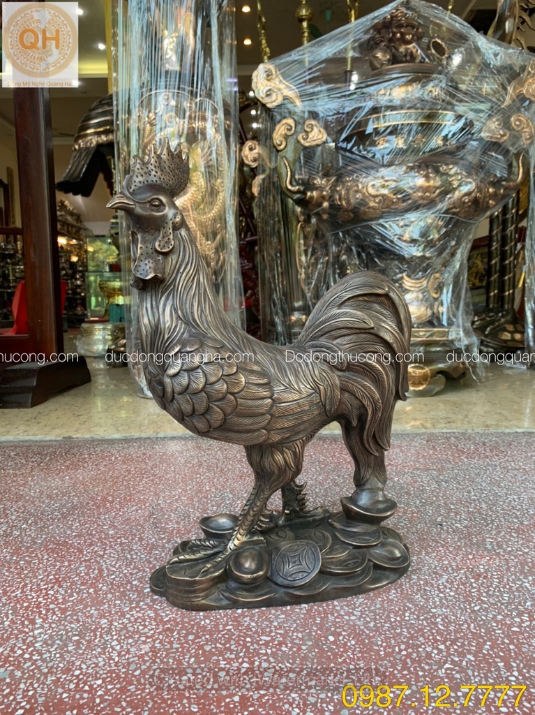 TƯỢNG GÀ ĐỒNG ĐỎ HUN ĐEN