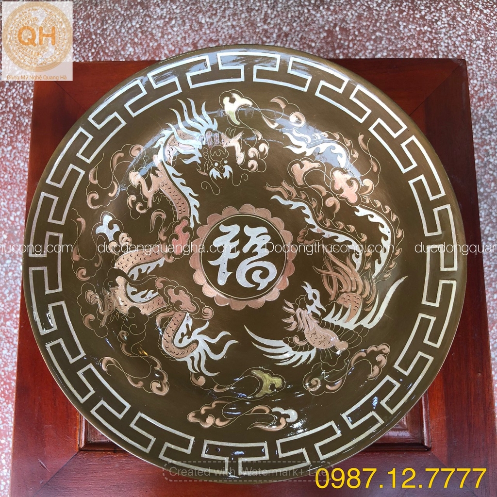 MÂM BỒNG ĐỒNG ĐỎ KHẢM TAM KHÍ