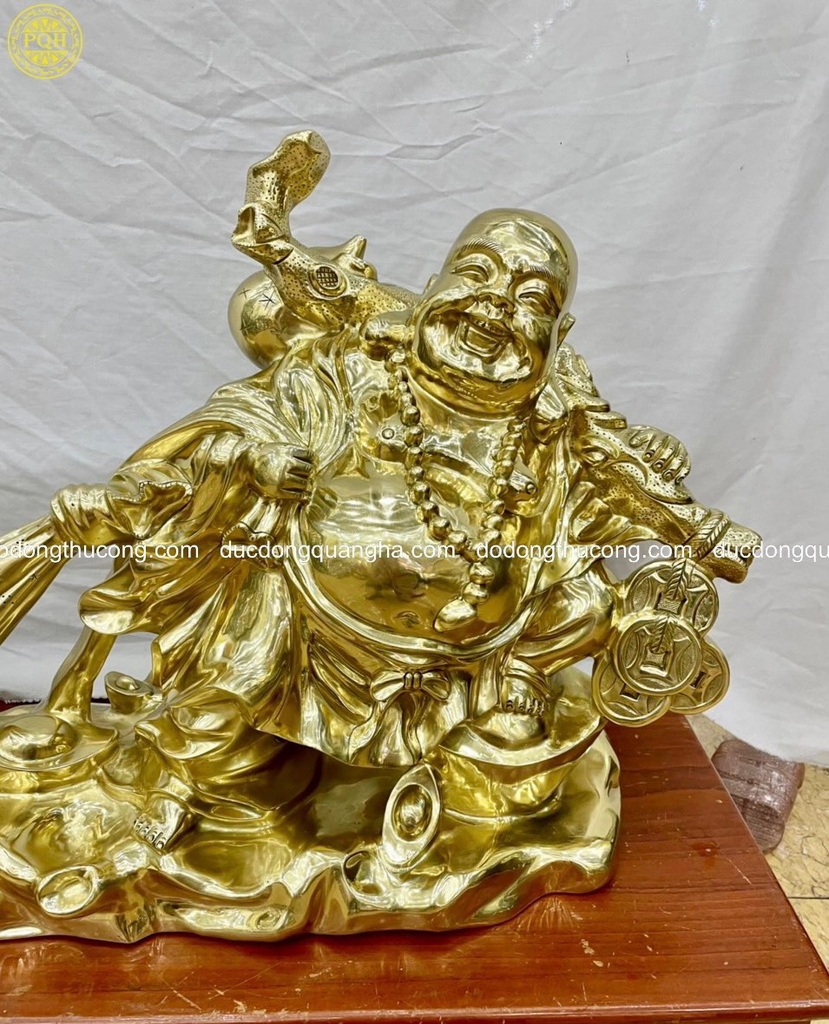 TƯỢNG DI LẠC KÉO BỊ ĐỒNG VÀNG KATTUT