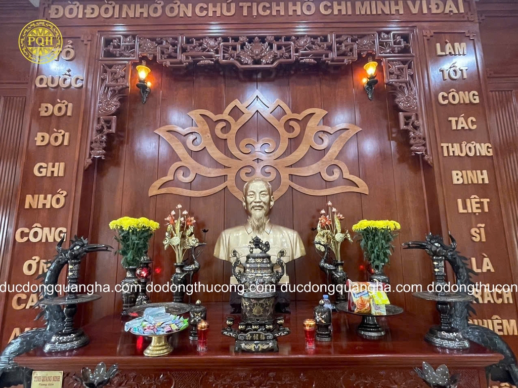 Ban thờ Bác Hồ Cao 90cm LH:0987127777