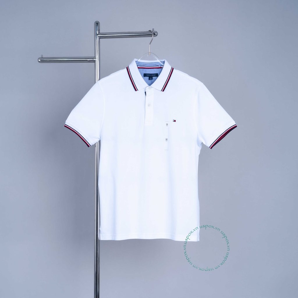 Áo Polo Tommy White Slim (form Âu)