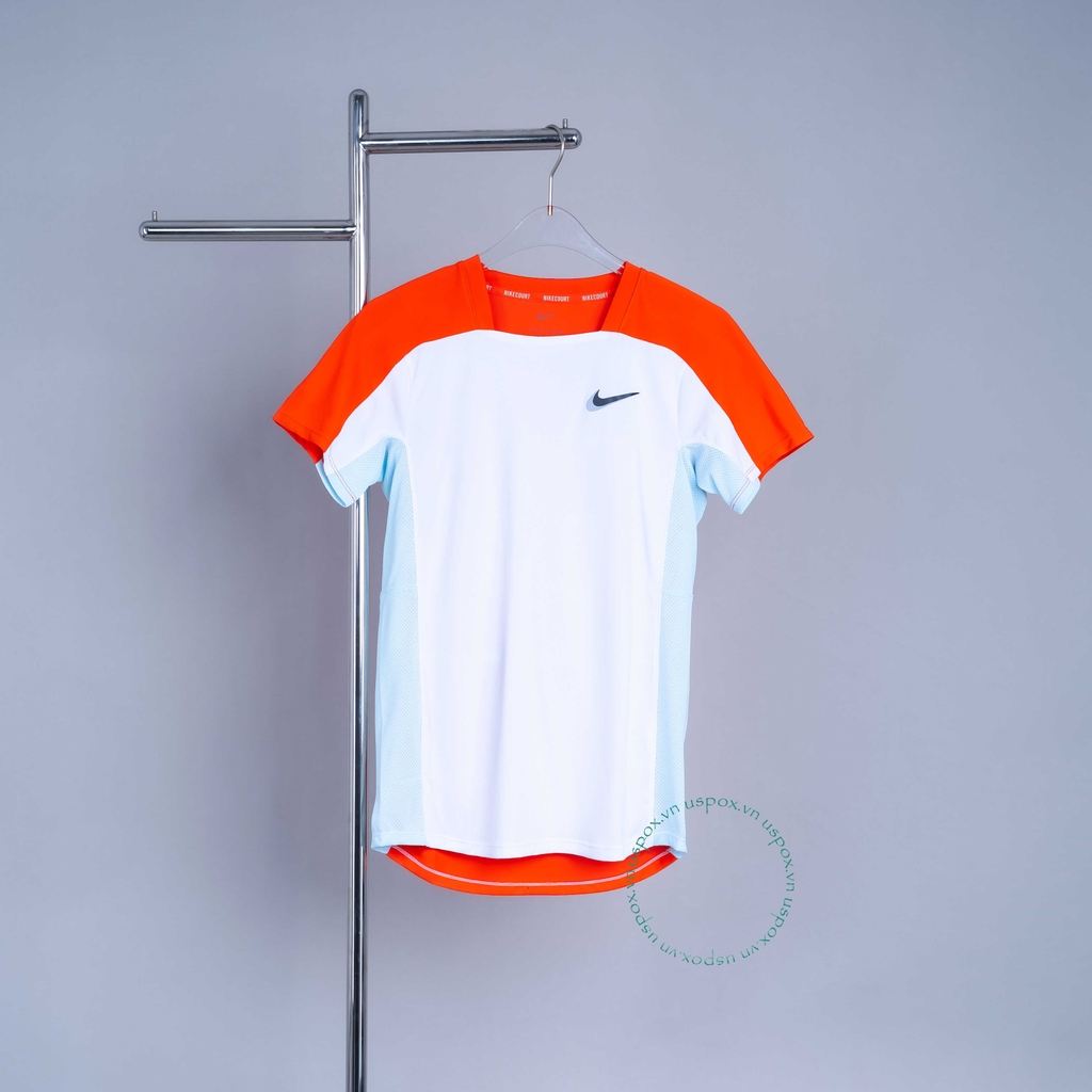 Áo tennis Nike Court Dri-FIT ADV Slam White/Team Orange (form Á)