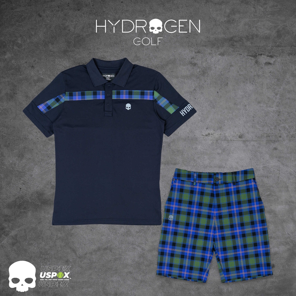 Bộ Golf Hydrogen Tech Black Caro Blue Navy 2022
