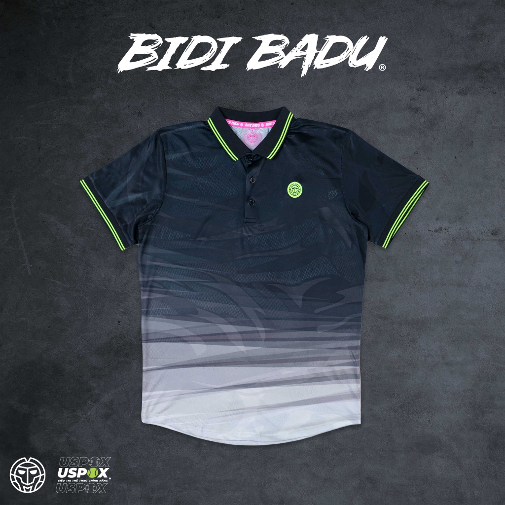 Áo tennis Bidi Badu Protected Leafs Polo Black