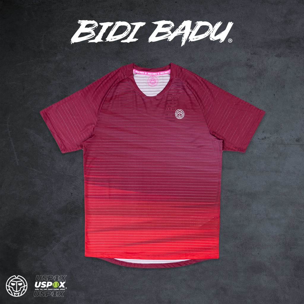 Áo tennis Bidi Badu Protected Leafs Tee Red