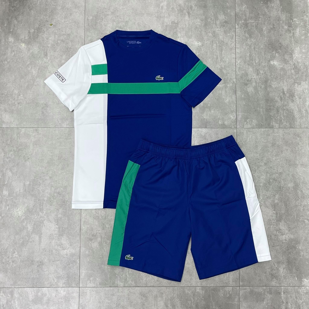 Lacoste Bộ Tennis Pique White/Blue