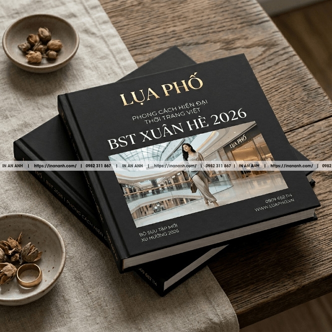 In Catalogue Bìa Cứng Cao Cấp - Gáy Vuông, Đóng Keo, Sang Trọng