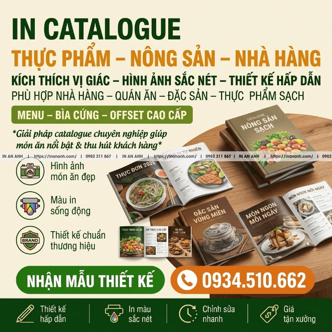 In Catalogue Thực Phẩm, Nông Sản, Nhà Hàng - Kích Thích Vị Giác