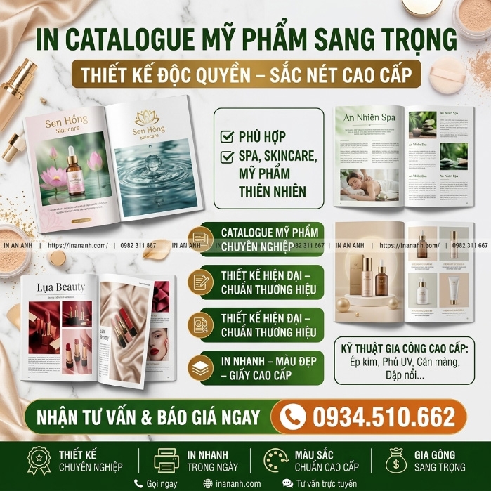 In Catalogue Thời Trang, Mỹ Phẩm - Phong Cách Lookbook, In Cao Cấp