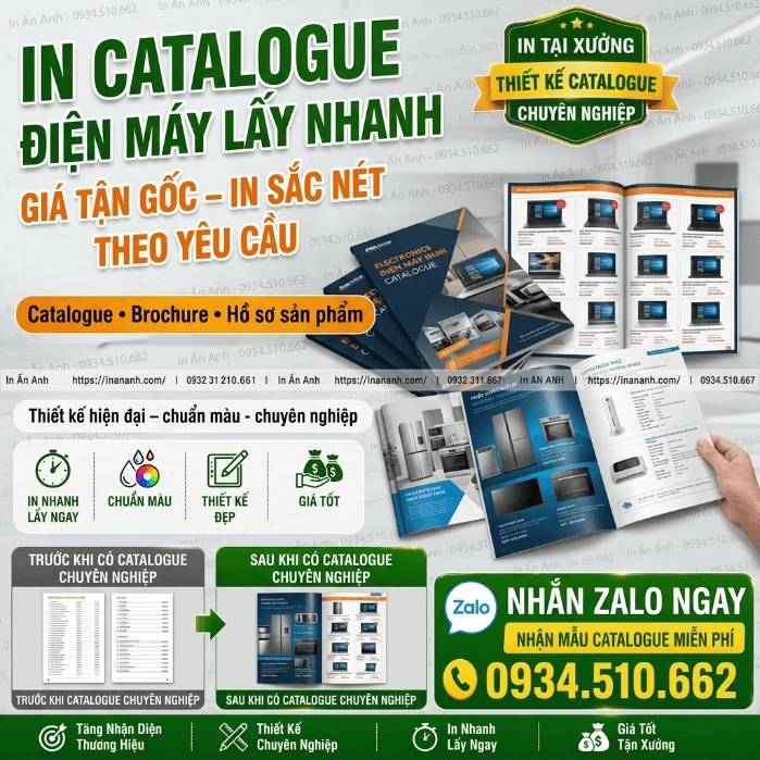 In Catalogue Điện Máy, Thiết Bị Công Nghệ - Sắc Nét, Lấy Nhanh