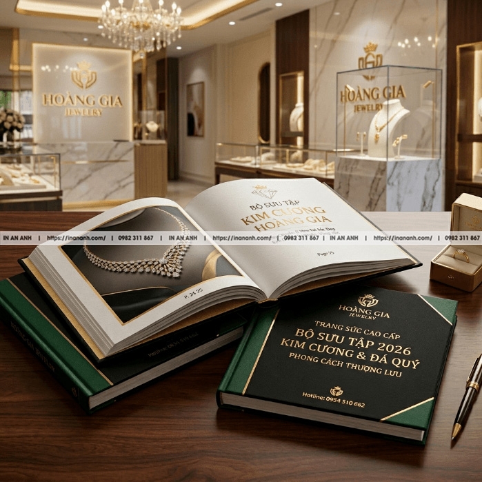 In Catalogue Spa, Trang Sức, Làm Đẹp - Sang Trọng, Ép Kim Cao Cấp