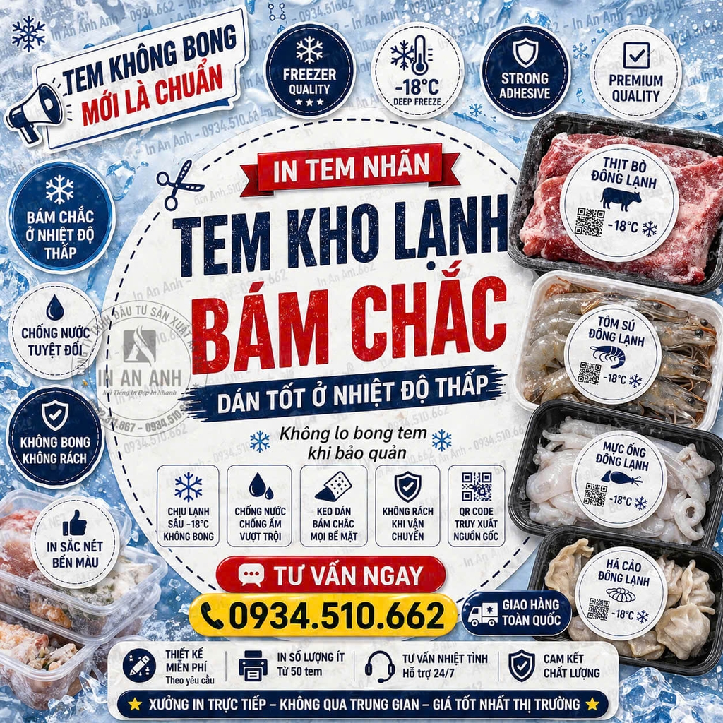 Nhãn thực phẩm đông lạnh