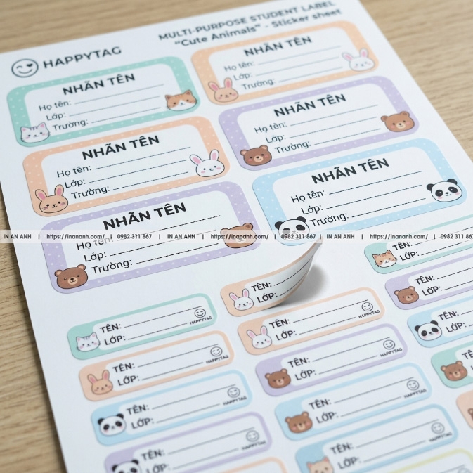 Decal dán sách vở