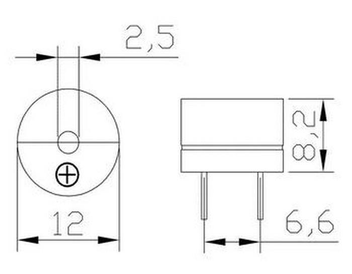 Còi xung, Buzzer 3-12VAC 12085 16R 12x8.5mm K1G1D12 G7-1 | Cửa hàng ...