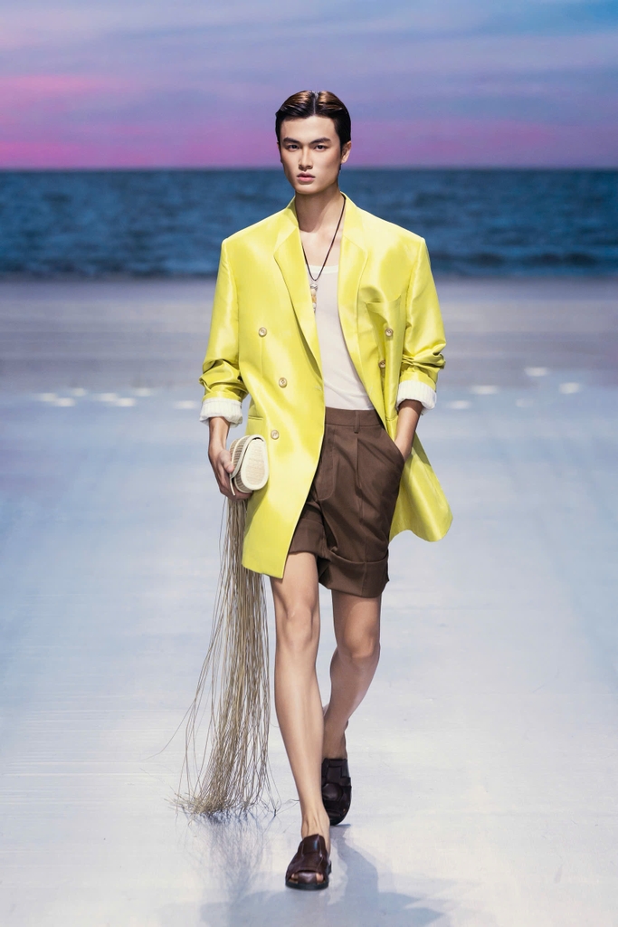 Liquid Oversized Double-Breasted Jacket