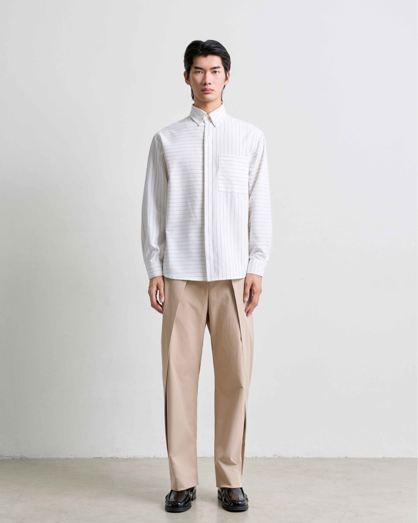 Liam Striped Pocket Long-Sleeve Shirt