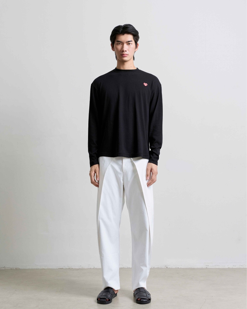 S2 Long-Sleeve Textured Ribbed T-Shirt