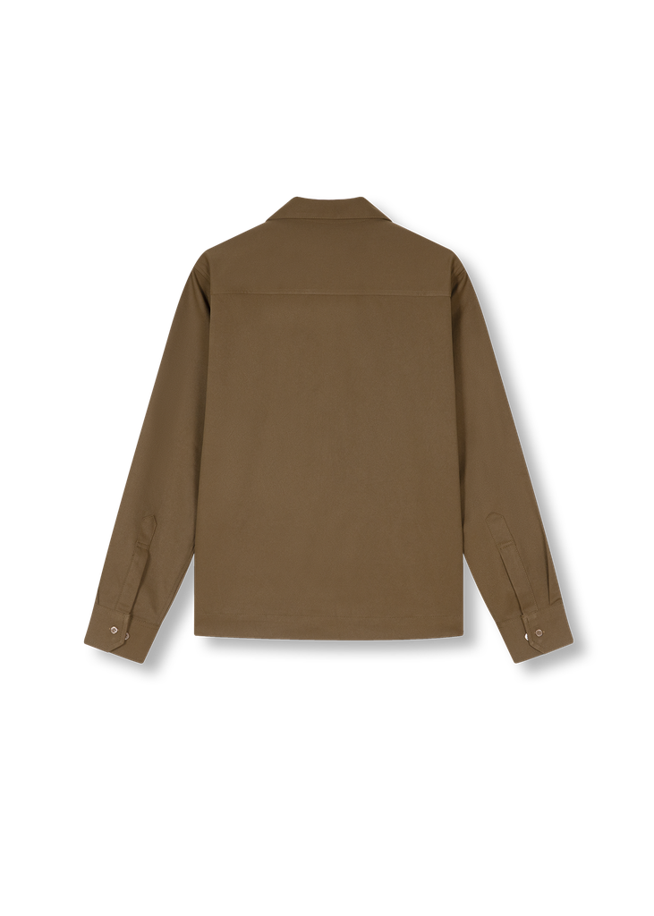 Tan Zip-neck Shirt
