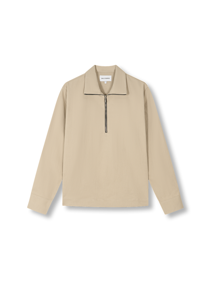 Tan Zip-neck Shirt