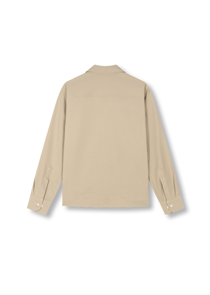 Tan Zip-neck Shirt