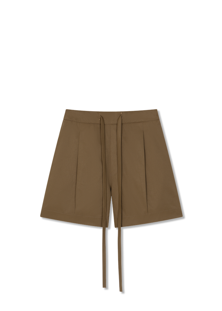 Tan Drawstring Shorts