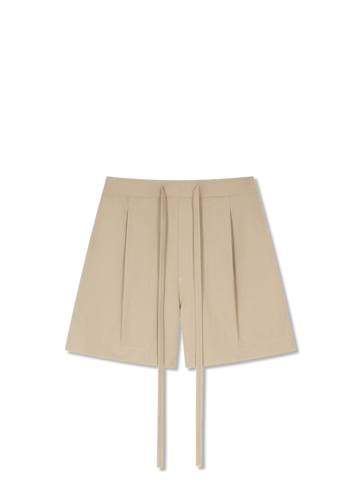 Tan Drawstring Shorts