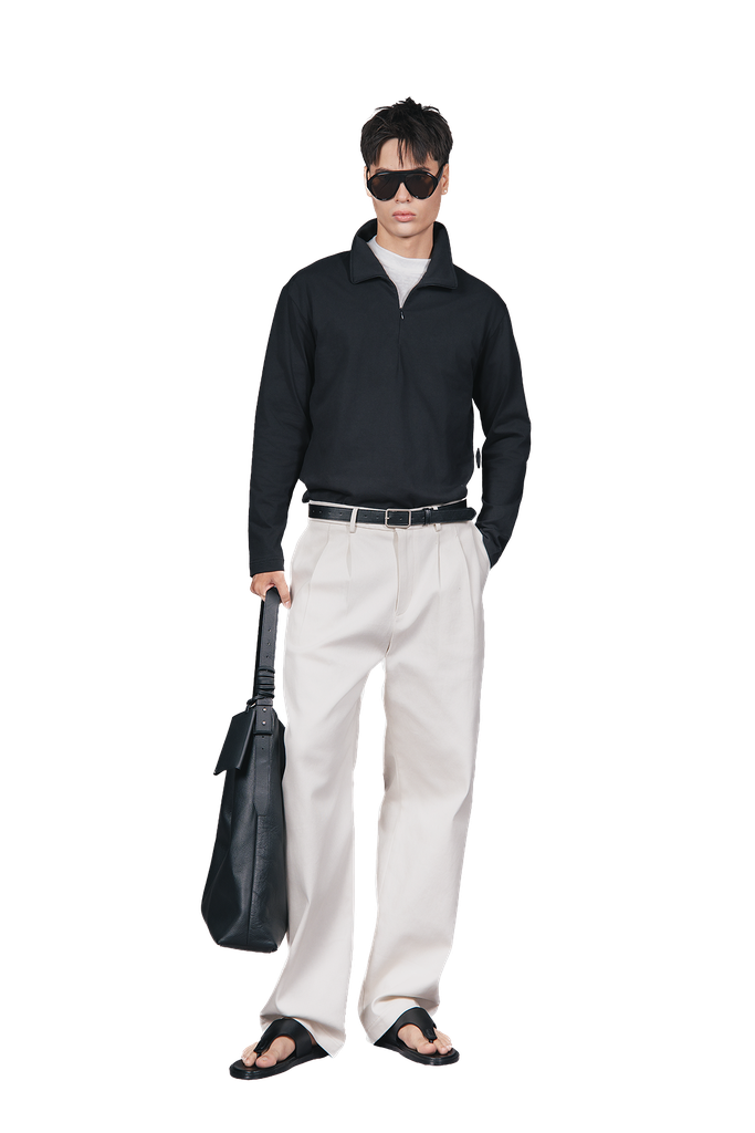 Jib Long-Sleeve Zip-neck Tee