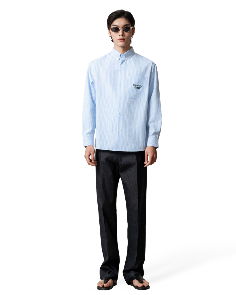 Thiin Embroidered Letter Pattern Shirt