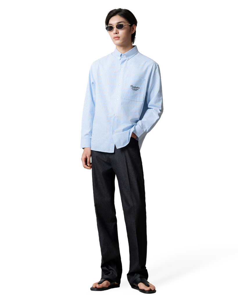 Thiin Embroidered Letter Pattern Shirt