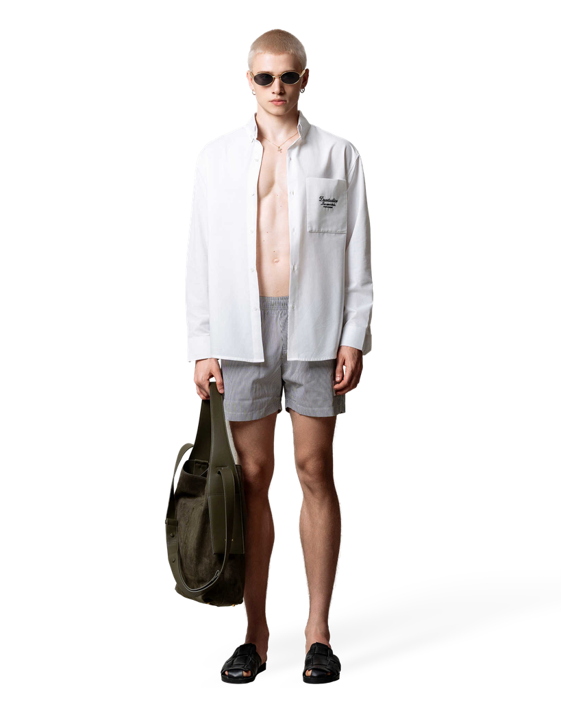 Thiin Embroidered Letter Pattern Shirt