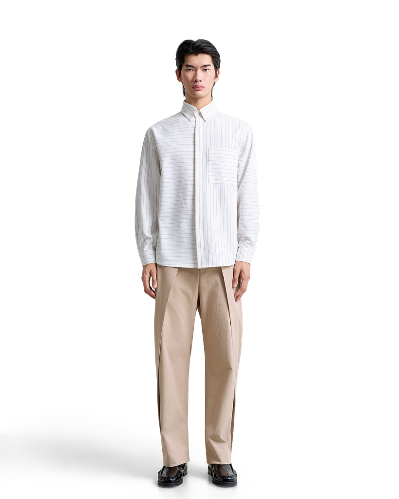 Liam Striped Pocket Long-Sleeve Shirt