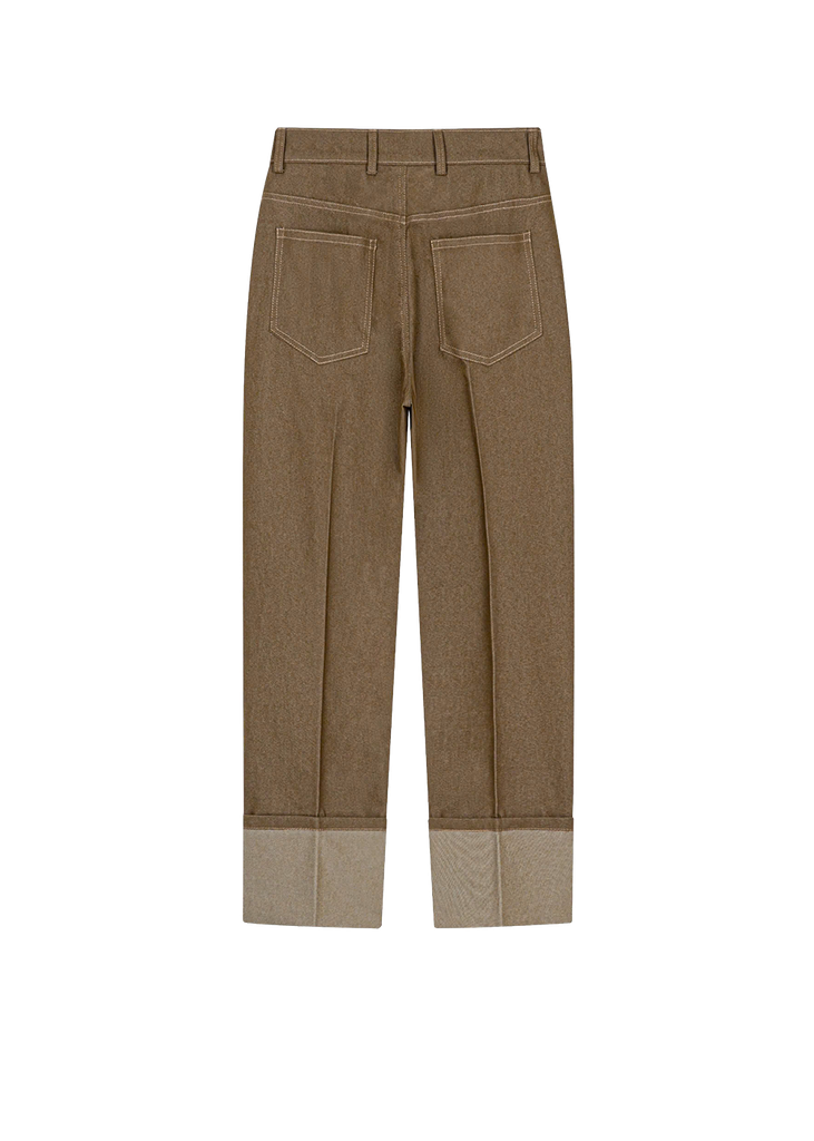 Yan Cuffed Pleated Trousers