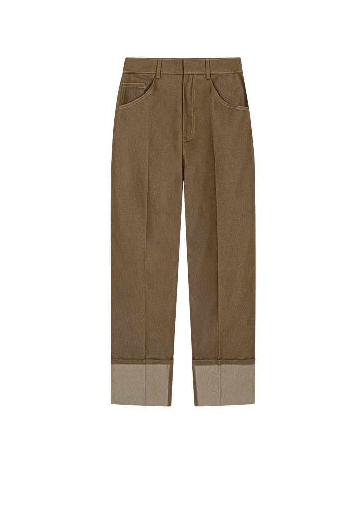Yan Cuffed Pleated Trousers