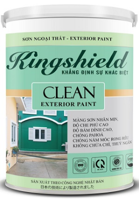 Sơn ngoại thất KINGSHIELD CLEAN 18L - Lau chùi hiệu quả