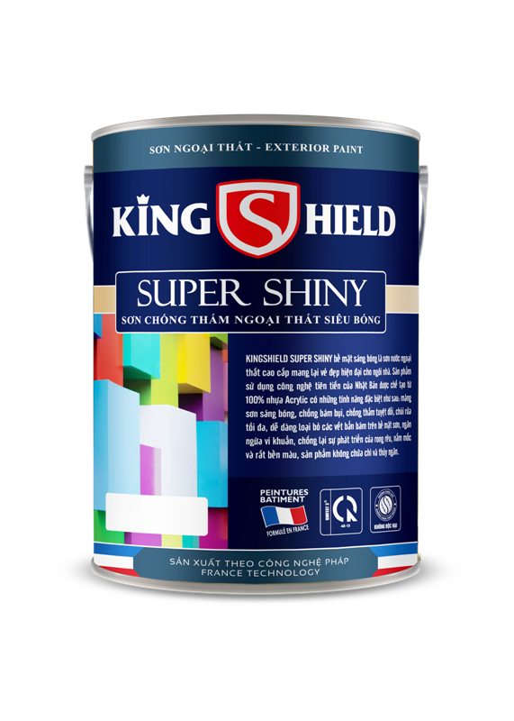 Sơn ngoại thất siêu bóng KINGSHIELD SUPER SHINY 5L - Bề mặt siêu bóng