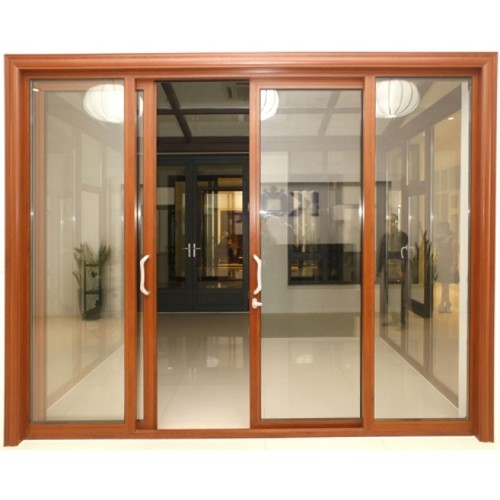 Cửa nhôm Việt Pháp màu nâu