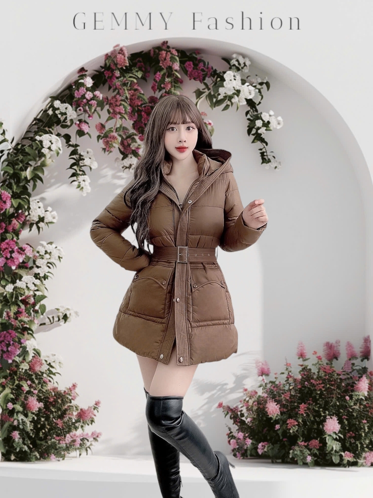 G9265 Áo Khoác Phao Nữ Dáng Lỡ Siêu Nhẹ Dày Ấm Thời Trang.