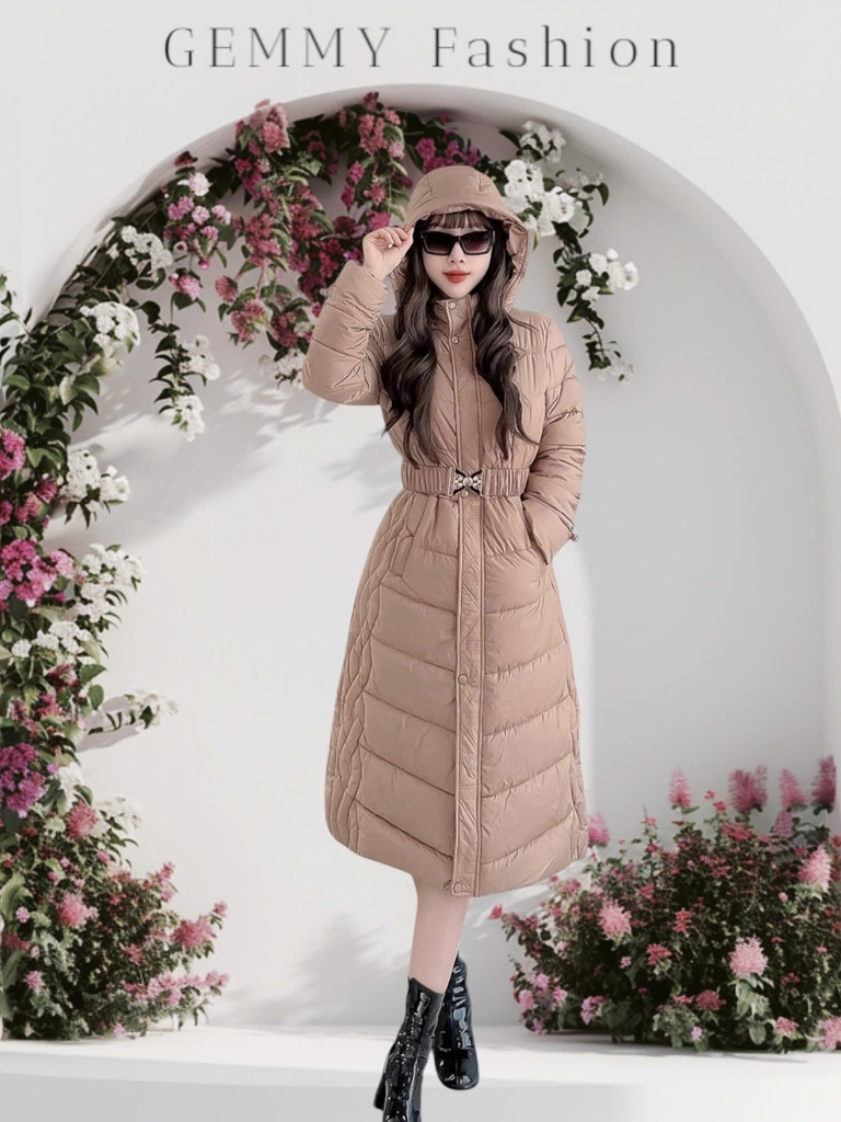 G9277 Áo Phao Nữ Dáng Dài Siêu Nhẹ Dày Ấm Thời Trang