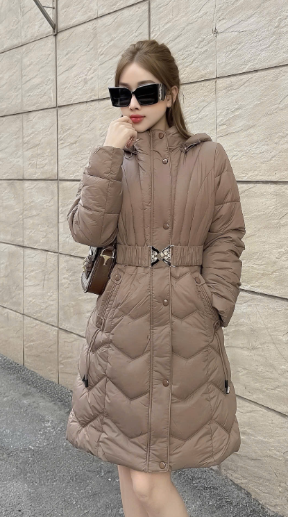 G93460 Áo Phao Nữ Dáng Dài Siêu Nhẹ Dày Ấm Thời Trang