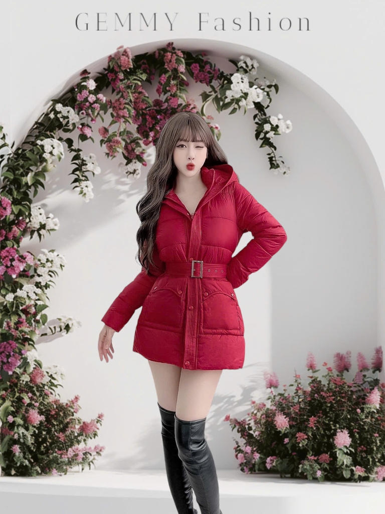 G9265 Áo Khoác Phao Nữ Dáng Lỡ Siêu Nhẹ Dày Ấm Thời Trang.