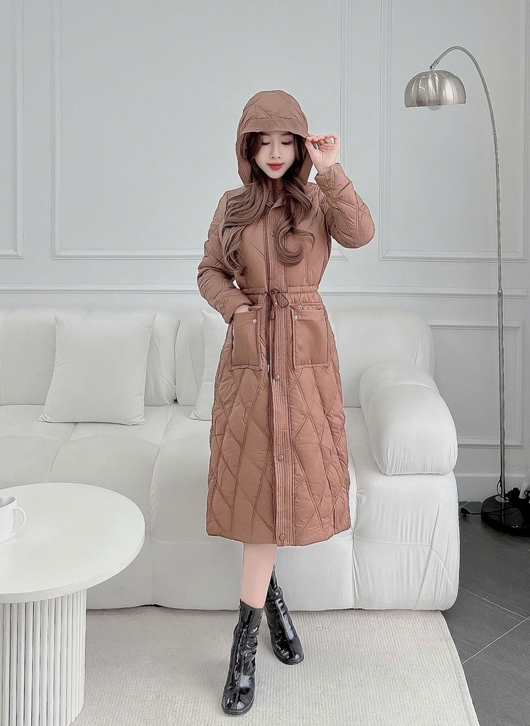 G9270 Áo Phao Nữ Dáng Dài Siêu Nhẹ Dày Ấm Thời Trang