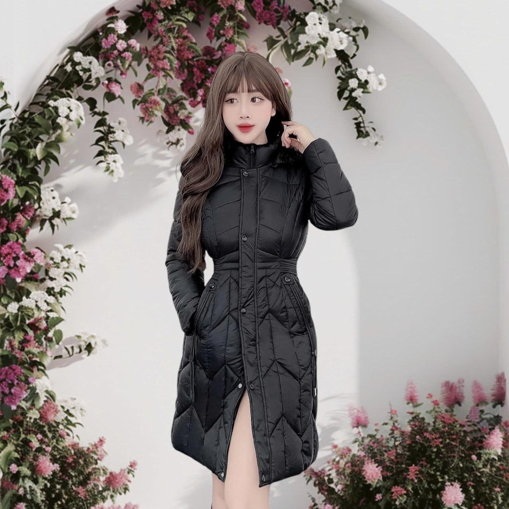 G9263 Áo Phao Dáng Dài Nữ Siêu Nhẹ Dày Ấm Thời Trang