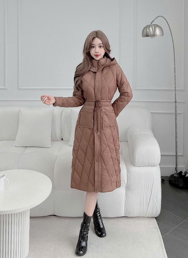 G9270 Áo Phao Nữ Dáng Dài Siêu Nhẹ Dày Ấm Thời Trang