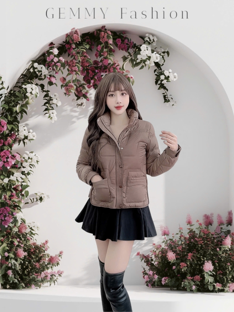 G9211 Áo Khoác Phao Nữ Siêu Nhẹ Dày Ấm Thời Trang