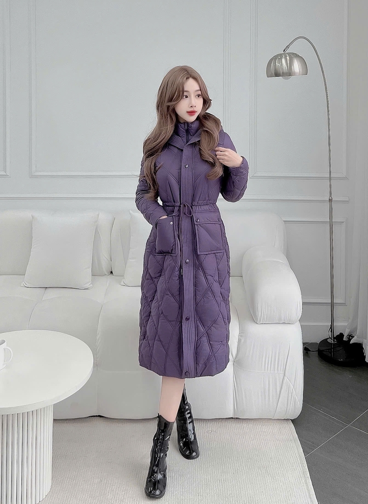 G9270 Áo Phao Nữ Dáng Dài Siêu Nhẹ Dày Ấm Thời Trang