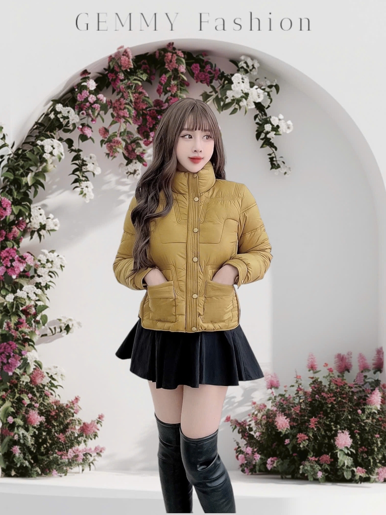 G9211 Áo Khoác Phao Nữ Siêu Nhẹ Dày Ấm Thời Trang