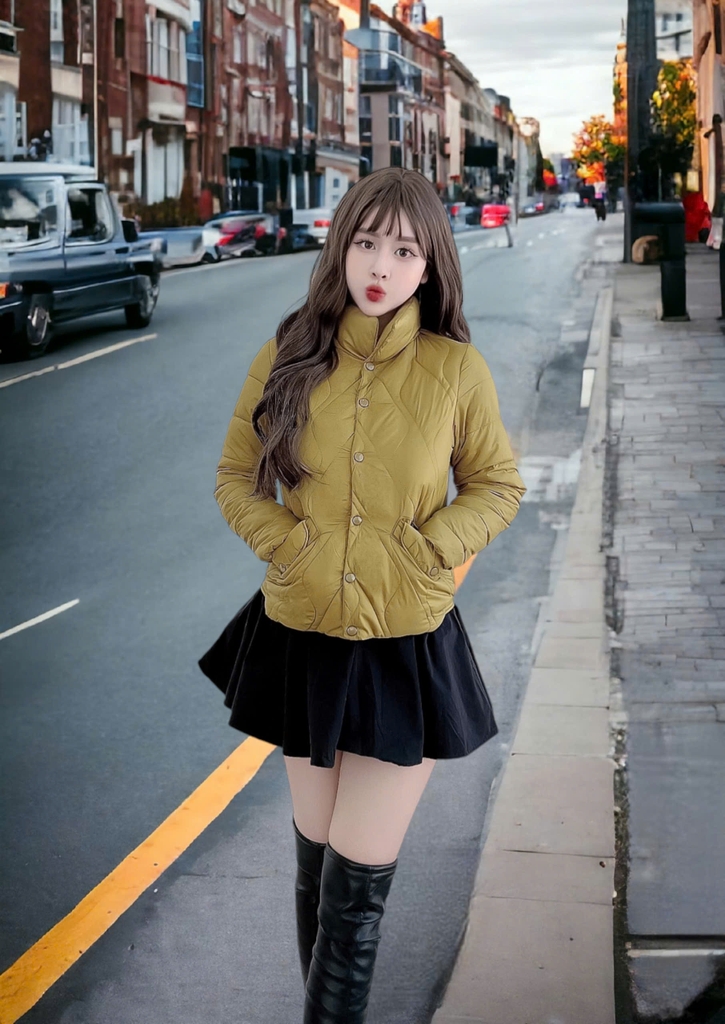 G9213 - Áo Khoác Phao Nữ Siêu Nhẹ Dày Ấm Thời Trang
