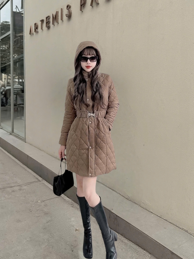 G9380 Áo Phao Nữ Dáng Dài Siêu Nhẹ Thời Trang