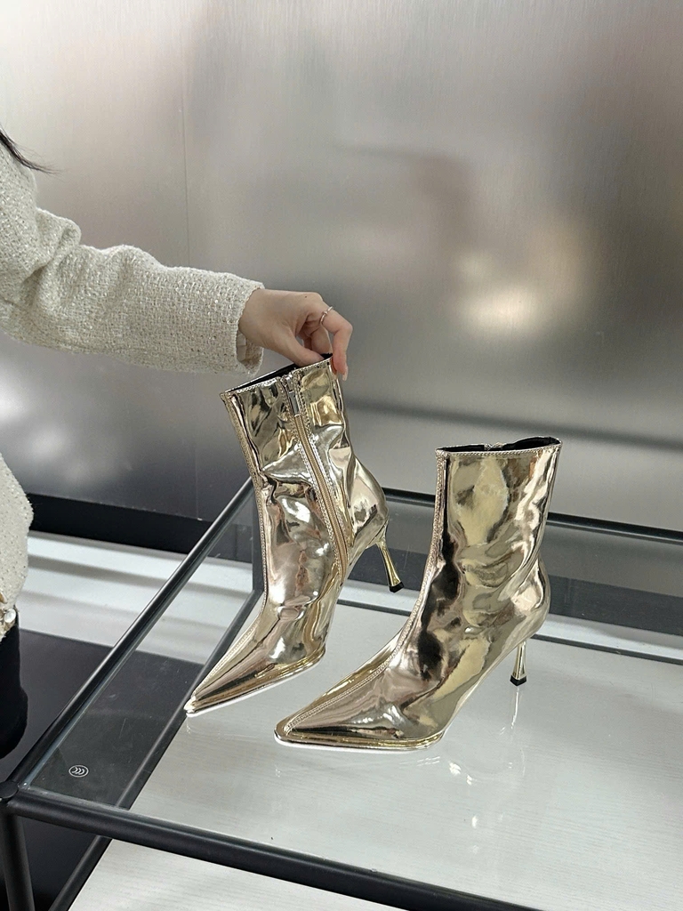 G007 (Bốt) Boots Cổ Thấp Nữ Gót Nhọn 8 Cm Hàng Loại Đẹp